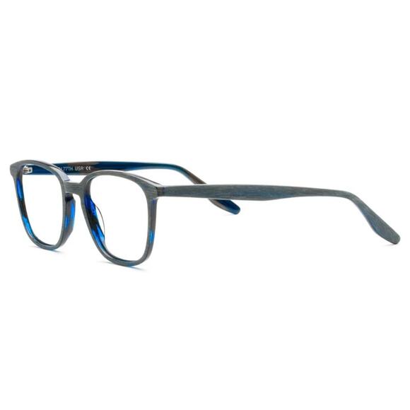 NW 77TH 1032 BLUE BLACK HORN FRAMES EYEGLASSES 50-21-142